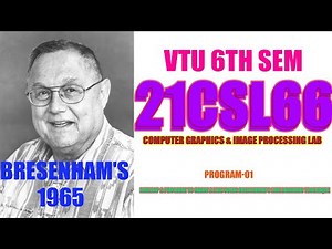 Bresenham's Line Drawing Algorithm | 21CSL66 CGIP Lab | VTU 6th Sem | Program-01 |