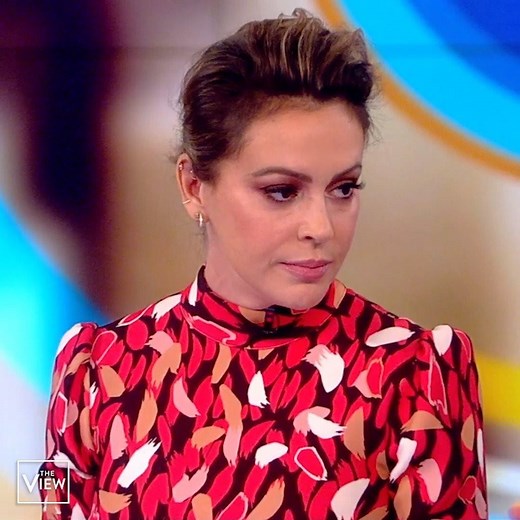 Actress and #MeToo activist Alyssa Milano opens up about why she went public with her sexual assault story 25 years later: “I made that decision in my own time.” “Discussing these issues of sexual assault are very hard, and they take a lot of years.” https://abcn.ws/2VO68y3 | The View