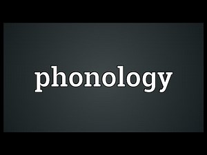 Phonology Meaning