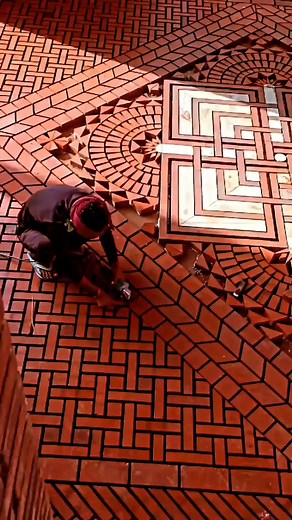 Floor bricks design making process | AlKarim Ceiling Pvt Ltd.