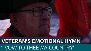 Chelsea pensioner Colin Thackery sings emotional hymn as UK remembers VE day - Latest From ITV News