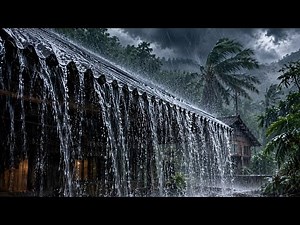99% Fall Asleep Fast! Real Heavy Rain, Storm Wind & Powerful Thunder ⛈️ (No Ads) | Deep Sleep