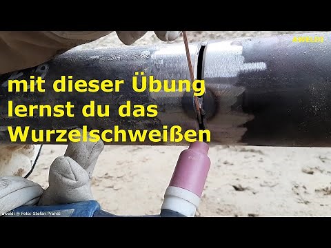 Rohrschweißkurs WIG-Naht Wurzel Übung für die Praxis am Stahlrohr DN80 Freihandstil YT Channel FHD