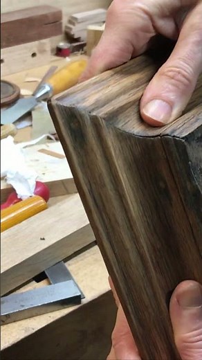 Tenon repair on clock cornice #woodworking #restoration