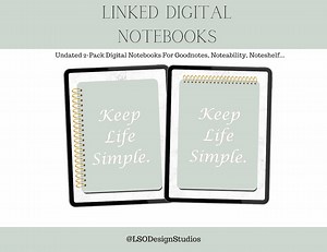 2-pack Digital Notebooks – Keep It Simple Bundle | Minimalist Hyperlinked PDF for Goodnotes | Lined, Blank, Dotted, To-do Pages - Etsy UK