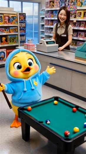The best moments are the ones shared together 💛 Little Duck surprised the family with a kids’ pool table 🎱 All day long, the little boy played with focus and confidence, planning every shot carefully. Mom and Little Duck stayed close, cheering him on with smiles, turning an ordinary weekend into a warm family memory ✨#tiktok #cuteduck #billiards