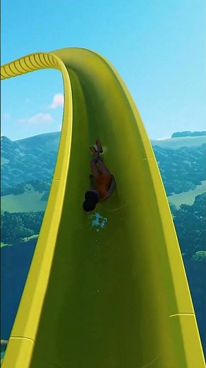 This Water Slide is Basically a Free Fall 😭 Planet Coaster 2