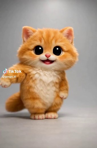 Watch This Funny Orange Cat Dance Left and Right