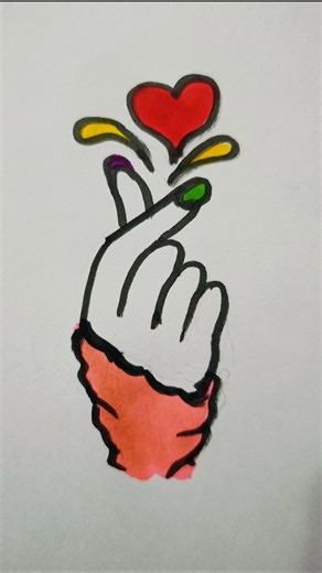 satisfying# colouring drawing 👌🫰❤️😱