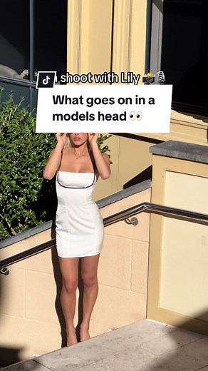 Lily in Ths Tamra White Contrast Dress | Model Fashion Interview