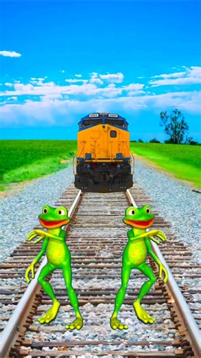 railway train attack VFX artist and two folk dance VFX funny cartoon 🤣 and 2 alien vfx