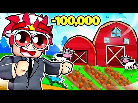 Spending $100,000 to build BIGGEST FARM in Roblox!