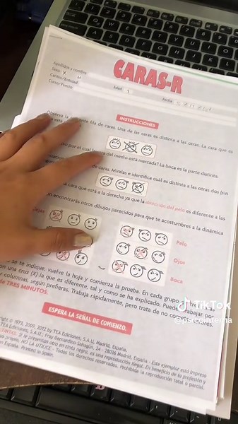 Test de atención y concentración CARAS-R 💃🏽 #testpsicologico #evaluacionpsicologica