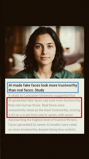 AI Faces May Look More Trustworthy Than Real People 🤯 #AI