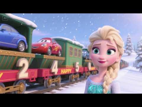 Number Cars on the Rainbow Train — Elsa’s Adventure