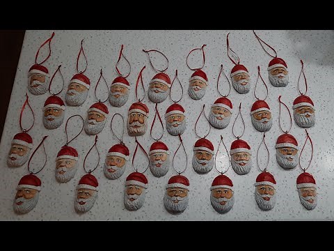30 Carved Santa Christmas Ornaments!!!