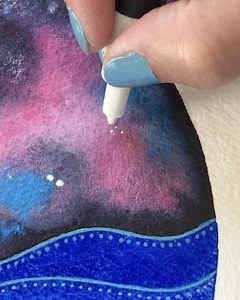 35K views · 435 reactions | *Select HD for best video quality* The combined Constellations of Cancer & Taurus, a commission for a couple who both love pink. I used the pink gemstone Rhodonite paint, plus shimmering Iridescent paints, which you can see glittering in the sunlight for the final scene ✨ Fracture by @templerisingmusic, watercolors by DANIEL SMITH: Artists' Materials | Cindy Lane Art | Facebook