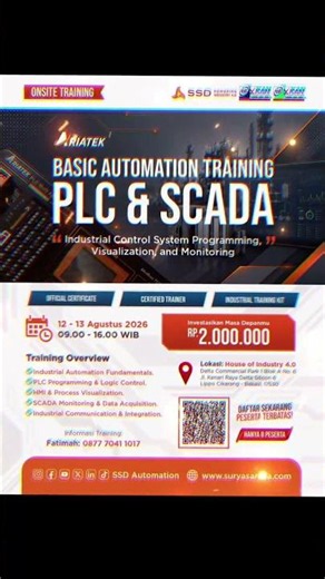 Daftar Sekarang Basic Automation Training PLC & SCADA #training #plc #scada #automation