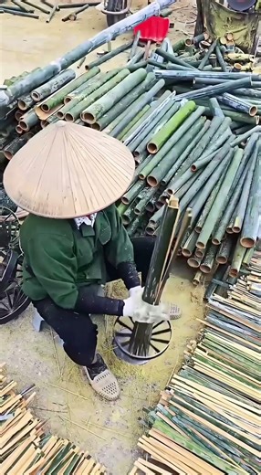 Genial einfaches Konzept! die Kunst des Bambusspaltens 💪#respect #shorts