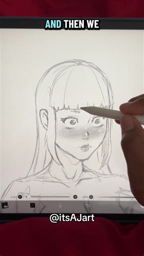 How to draw hair #art #drawing #howtodraw #digitalart #anime | Drawing Hair