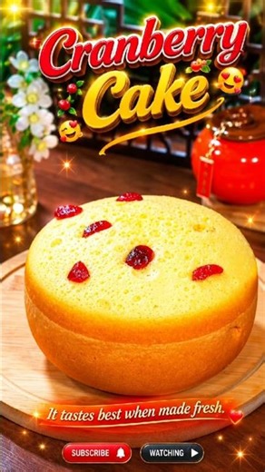 Cranberry Cake Recipe | Soft & Moist Homemade Cake