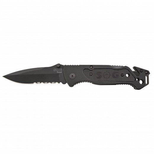 SOG Escape Knife w/Seat Belt Cutter, Tungsten Glass Breaker