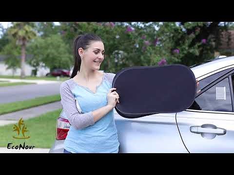 Best Car Side Window Sun Shades - How to Install & Fold Static #Cling Window Shades