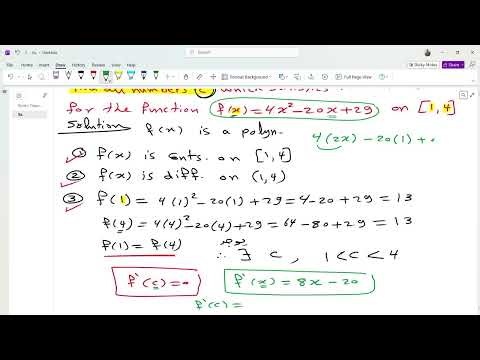 Rolle's Theorem Mean value theorem Calculus1