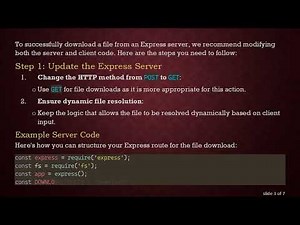How to Download Files from an Express Server Easily