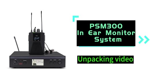 Portable PSM300 Dynamic Microphone Wireless In-Ear Earphone Cardioid Polar Stereo Monitoring System Made Metal Plastic for Stage