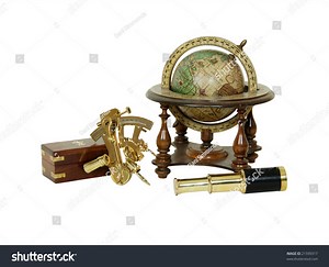 Brass Sextant Telescope Old World Globe Stock Photo 21599317 | Shutterstock