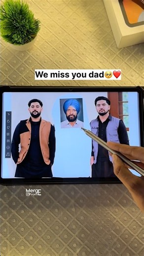 Best surprise gift for family 🥺❤️ | Digital Merge | Family Photo Merge #shorts #merge #digitalart