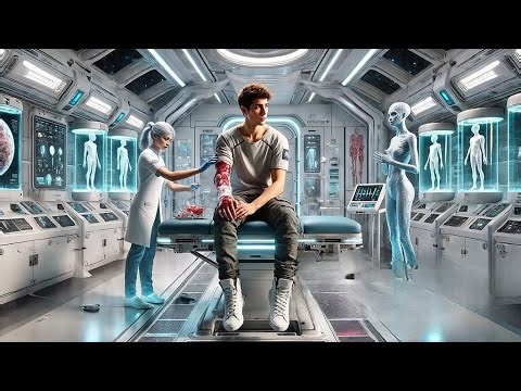 Aliens sind schockiert als ein Mensch seine Verletzung gelassen nimmt