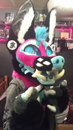 Transforming into an Oni Wolf: Furry Fursuit Makeover