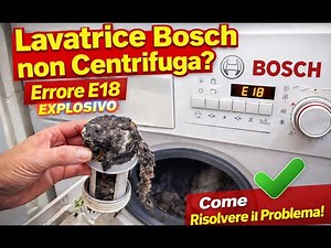 Bosch washing machine not spinning? Error E18 – Quick and easy fix