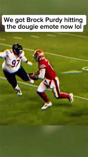 We got Brock Purdy hitting the dougie emote #nfl #shorts #football