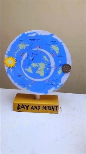 Day and Night Really Works 🌍☀️🌙 | Rotating Sun & Moon Science Model #diy #science #reels #shorts