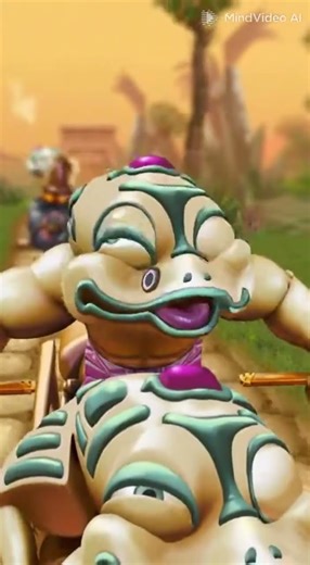 evil idol drives a motorcycle, Zuma deluxe video in MindVideo Sora2