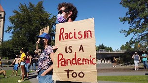 'How do we become anti-racist': Hundreds show up for Jacob Blake march in Spokane