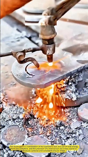 The Process of Precision Steel Circle Cutting with Oxy-Acetylene and a Rotary Stand