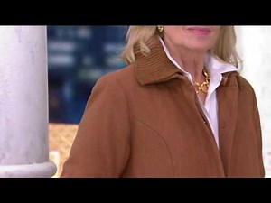 Dennis Basso Wool Blend Coat with Sweater Knit Trim on QVC