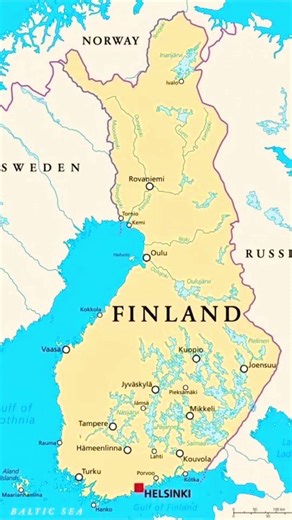 Geographical Map of Finland #finland #europe #nordiccountries #nordic