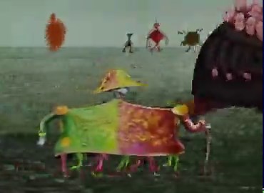 While I don't think this is the film Terry Gilliam saw that inspired his animations for Monty Python, it may have been an earlier work by this animator.Gilliam first did animations for Do Not Adjust Your Set in 1967, a year before this came out. Anyway, the whole film is great.