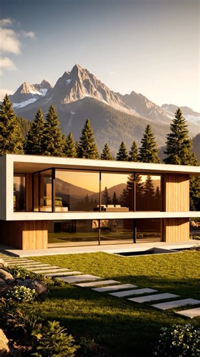 Modern Architecture Meets the Mountains | Time-Lapse #mountainhouse #luxuryhouse