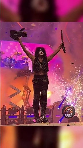 Paul Stanley Flying & Smashing Guitars Live On Stage! 🤘🔥 #PaulStanley #KISSBand #ClassicRock