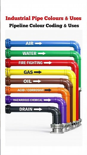 Pipeline Colour Coding & Uses | Basic Knowledge of Civil Engineering #civilengineering #building