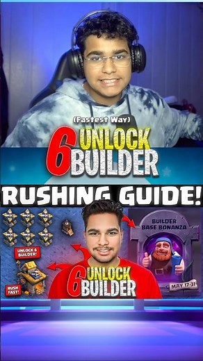 ⚡ Fastest Way to Unlock 6th Builder in Clash of Clans #clashofclans