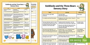 Goldilocks and the Three Bears Sensory Story