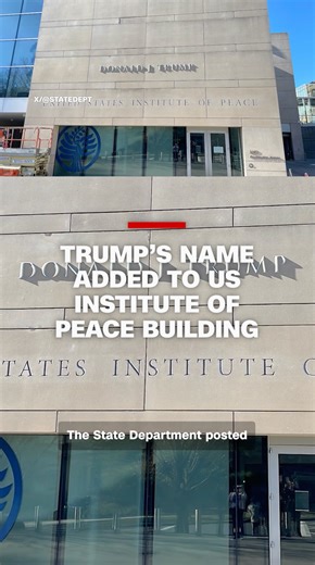 President Donald Trump's name was added to the US Institute of Peace building. CNN's Kylie Atwood explains why it has created controversy. Read more: https://cnn.it/48w5Ilu | CNN