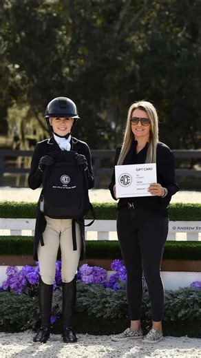 ACE Equestrian + Sport on Instagram: "WEC Week 1 Style of Riding award ✔️ Congrats Katie Addington! Each week’s Style of Riding Award includes a backpack, gift card and select ACE PRO4MANCE products."